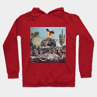 On The Pinnacle Top Of The World, Collage Surreal Art! Hoodie